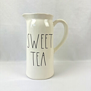 Rae Dunn Drink Pitcher With Handle "Sweet Tea" Large Ceramic Cold Beverage